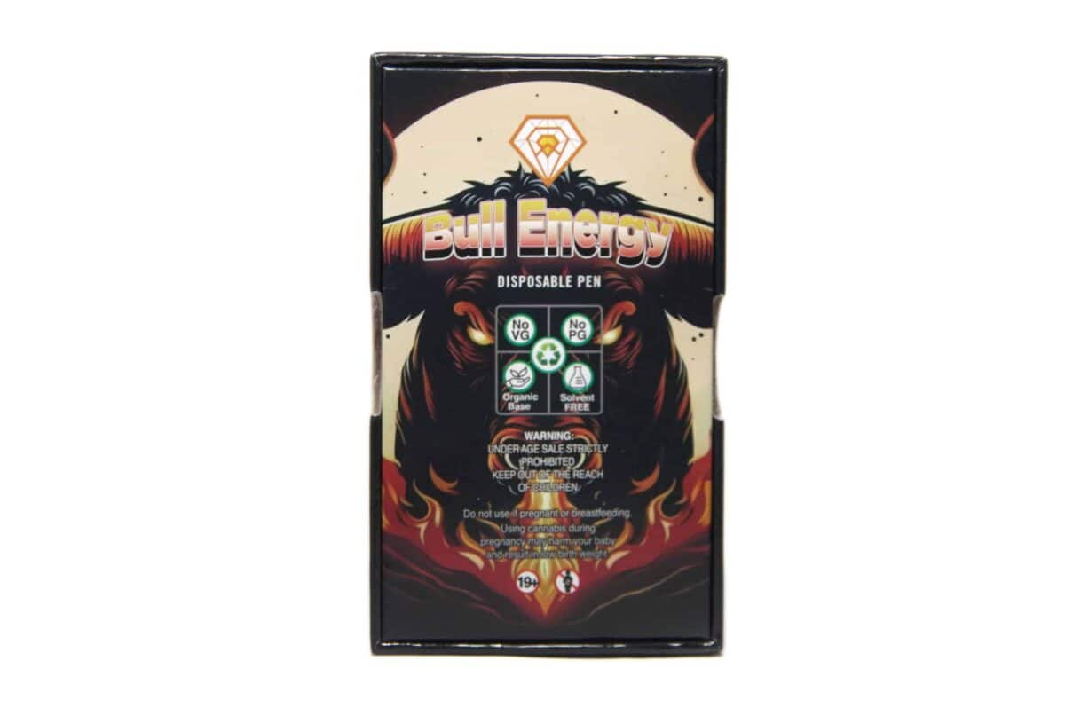 High-quality cannabis vape with bold bull logo, organic base, and solvent-free formulation for smooth, potent effects. Perfect for cannabis enthusiasts seeking energy-boosting effects from trusted Canadian suppliers.