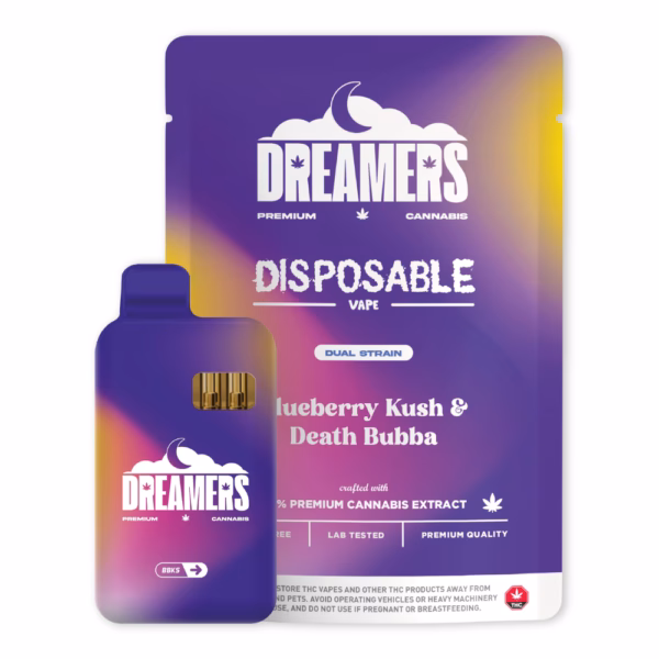 Blueberry Kush & Death Bubba-Dreamers – 6g Disposable THC Vape Pen