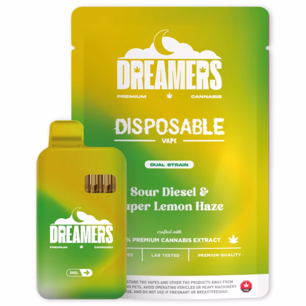 Sour Diesel & Super Lemon Haze-Dreamers – 6g Disposable THC Vape Pen