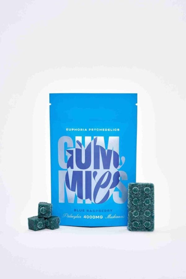 Euphoria Psychedelics – Blue Raspberry Gummies (4000 mg)
