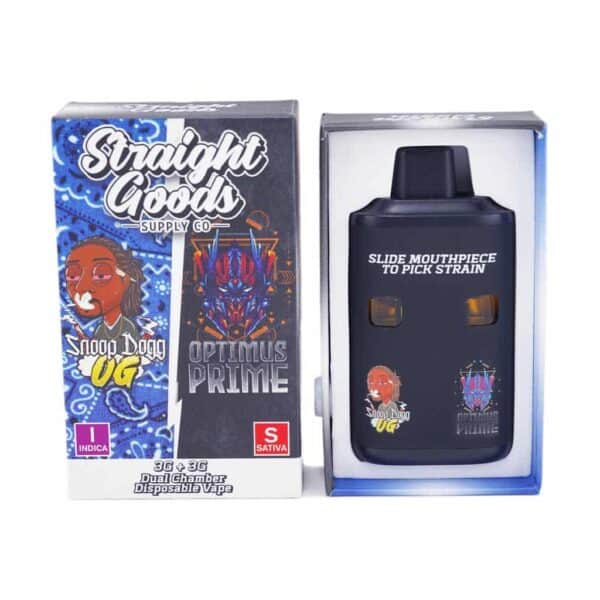 Portable disposable cannabis vape for discreet use, featuring Snoop Dogg UG and Optimus Prime designs. Perfect for cannabis enthusiasts seeking premium vapor experience.