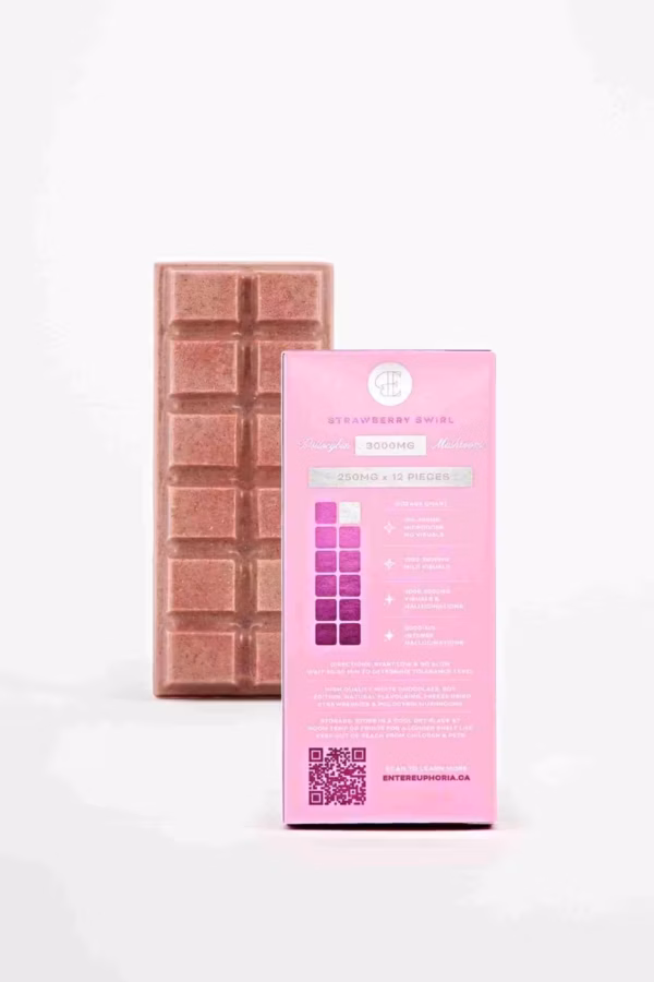 Euphoria Psychedelics – Strawberry Swirl Psilocybin Chocolate (3000mg)