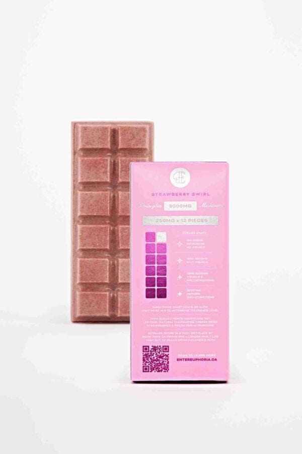 Euphoria Psychedelics – Strawberry Swirl Psilocybin Chocolate (3000mg)