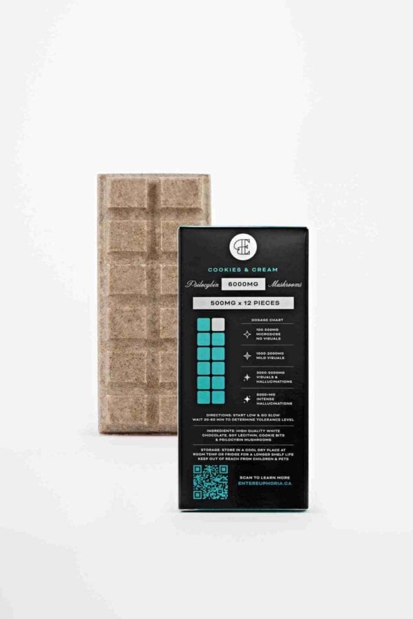 Euphoria Psychedelics – Cookies & Cream Psilocybin Chocolate (6000mg)