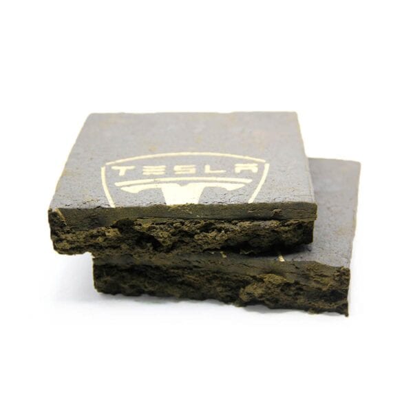 High-quality Tesla CBD hemp extract embedded in a durable hemp block, ideal for natural CBD storage or display. Great for CBD enthusiasts seeking premium hemp products with authentic branding.