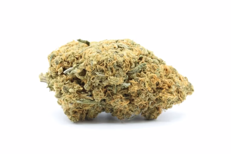 Highly detailed close-up of premium cannabis flower, showcasing dense trichome-covered buds, vibrant green hues, and orange pistils. Perfect for dispensary, recreational, and medicinal use.