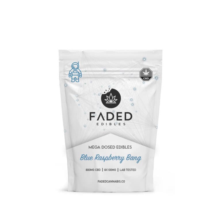 High-quality CBD blue raspberry flavored gummy edibles with lab-tested potency, perfect for relaxation and wellness. Each package contains 800mg CBD, designed for discreet, enjoyable consumption.