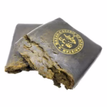 Vancouver cannabis block with black and gold branding, showcasing premium cannabis packaging and labeling for legal weed sales. Perfect for dispensaries and collectors.